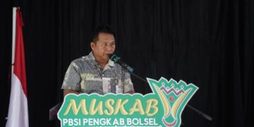 Wabup Deddy Abdul Hamid Buka Muskab PBSI Bolsel