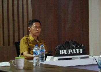 Bupati Bolsel Ikuti Rakor Persiapan Serah Terima Huntap Korban Erupsi Gunung Ruang