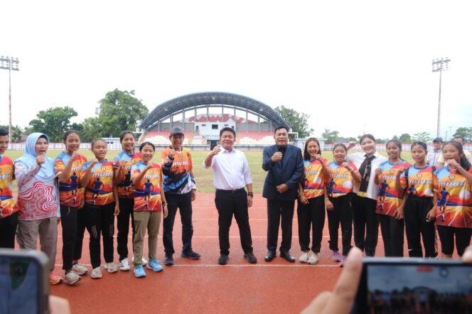 
 Gubernur Sumsel Herman Deru meninjau persiapan venue Porprov.
