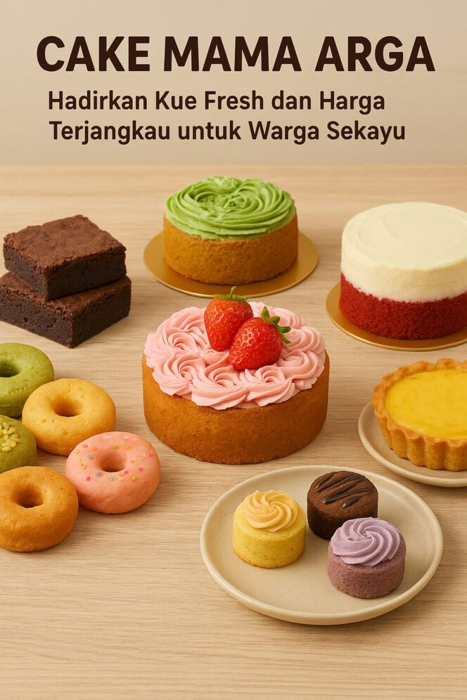 
ILUSTRASI kue buatan dari Cake Mama Arga. (AI)