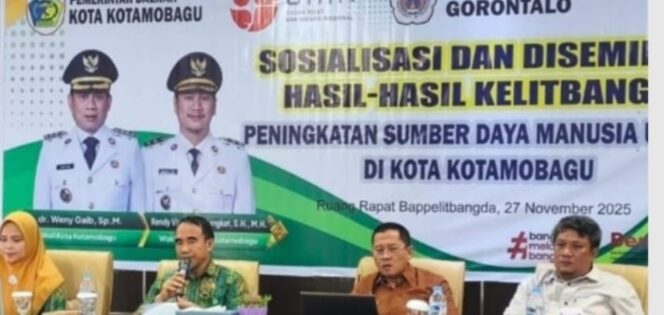 
Pemkot Kotamobagu Gelar Sosialisasi dan Diseminasi Hasil Kelitbangan, Fokus pada Penguatan SDM Unggul