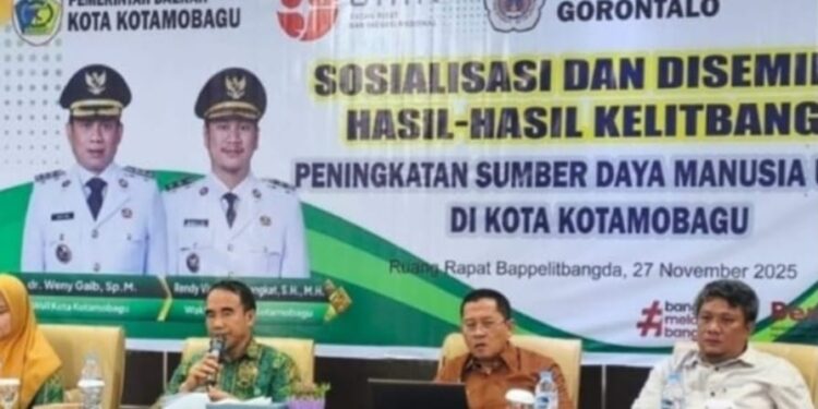 Pemkot Kotamobagu Gelar Sosialisasi dan Diseminasi Hasil Kelitbangan, Fokus pada Penguatan SDM Unggul