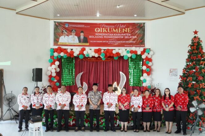 
erayaan Pranatal Pemerintah Kabupaten Bolsel di Gereja Bukit Hermon Oikumene, Panango, Kamis 11 Desember 2025.
