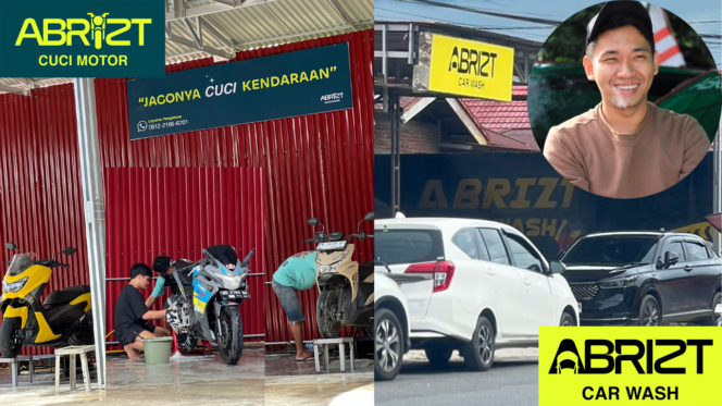 
ABRIZT CAR WASH dan ABRIZT CUCI MOTOR (insert: Owner Ichal Tegela)
