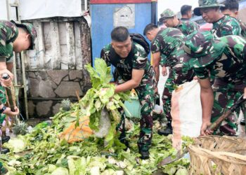 Gotong Royong Pemkab Muba dan TNI–Polri Bersihkan Terminal dan Pasar Randik