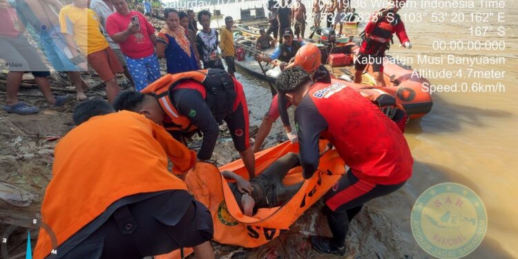 Pemuda Sekayu Tenggelam di Sungai Musi, Tim Gabungan Evakuasi Korban dalam Dua Jam