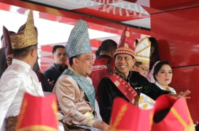 
Wali Kota Kotamobagu Weny Gaib hadiri peringatan merah putih 14 Februari 1946.