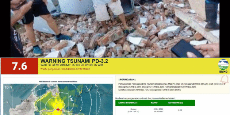 Sulut Diguncang Gempa 7,6 SR Potensi Tsunami, Gubernur YSK Imbau Warga Tetap Tenang