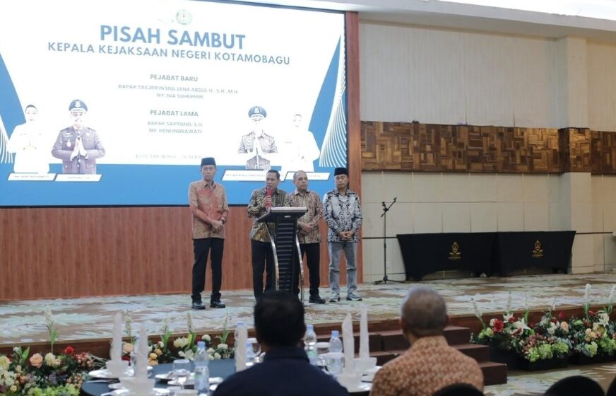Wali Kota dan Wakil Wali Kota Kotamobagu Hadiri Pisah Sambut Kajari