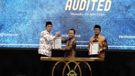 Bupati Bolsel Iskandar Kamaru menerima LHP BPK RI Perwakilan Sulut atas LKPD 2025 dengan opini WTP.