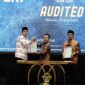Bupati Bolsel Iskandar Kamaru menerima LHP BPK RI Perwakilan Sulut atas LKPD 2025 dengan opini WTP.