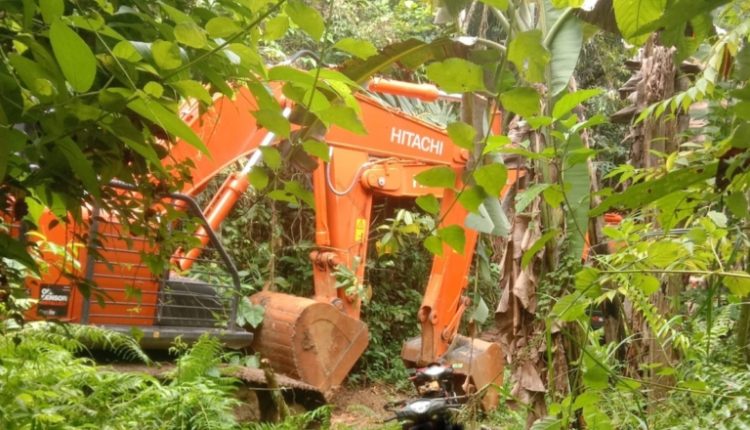 9 Unit Excavator Terparkir di Sekitar TNBNW Desa Mengkang, Diduga Disembunyikan Ketika Operasi PETI