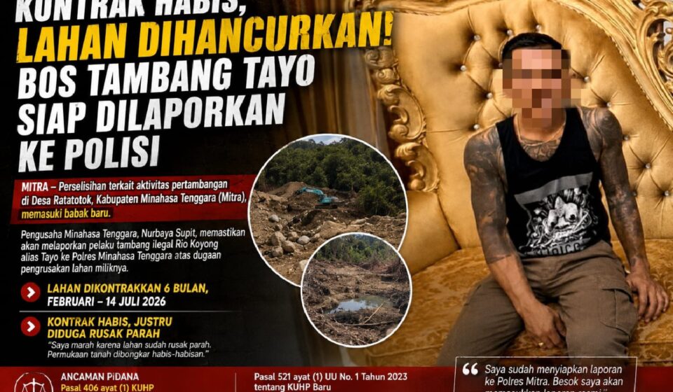 Tak Terima Lahannya Dirusak, Pengusaha Nurbaya Supit Siap Laporkan Rio Koyong Alias Tayon ke Polisi