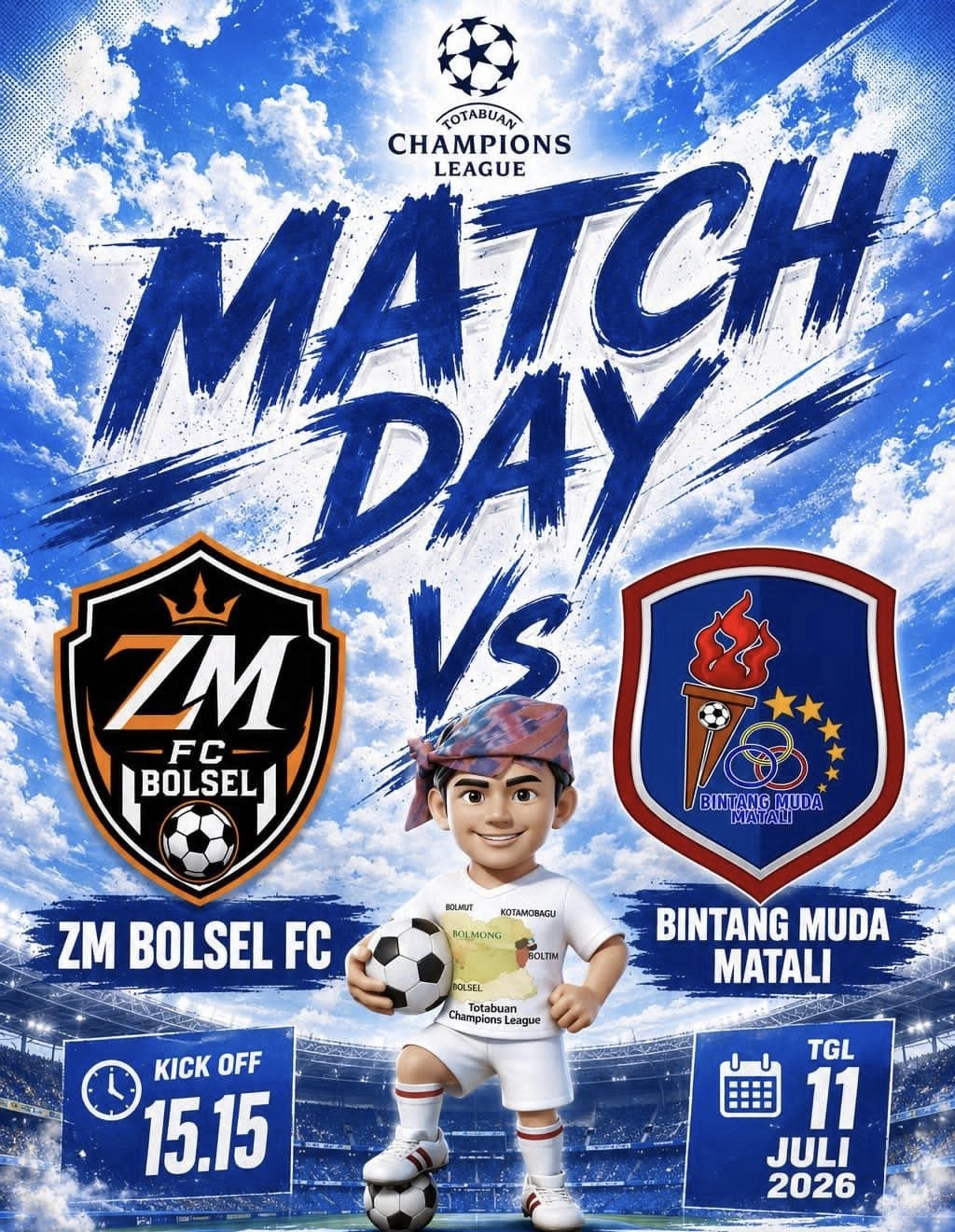 Hadirkan Pemain Asing ZM FC Bolsel Siap Kejutkan BMM, Jadwal TCL 11 Juli 2026