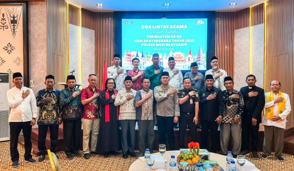 Polres Muba Gelar Doa Bersama Lintas Agama Sambut Hari Bhayangkara ke-80