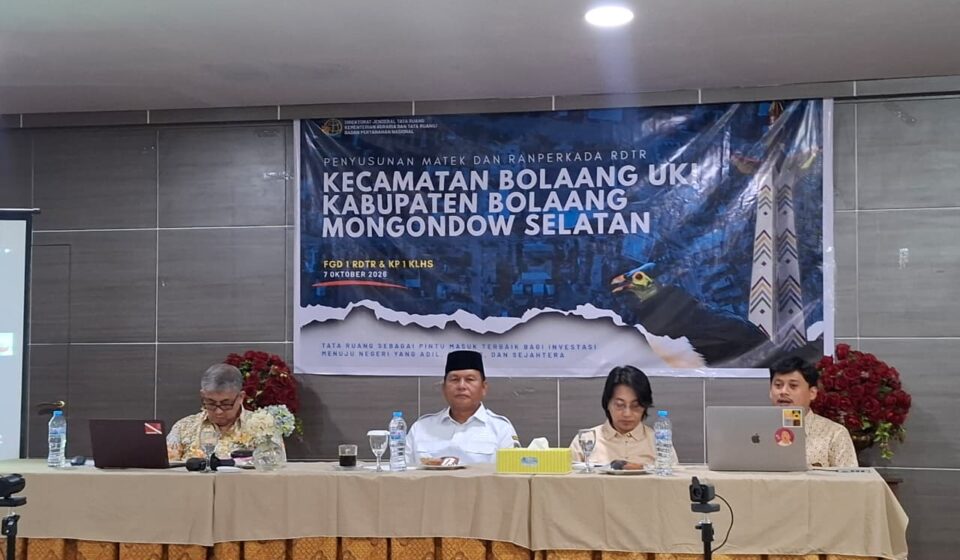 Wabup Bolsel Buka FGD dan Konsultasi Publik RDTR